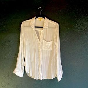 Cloth & Stone Casual White Button-Down